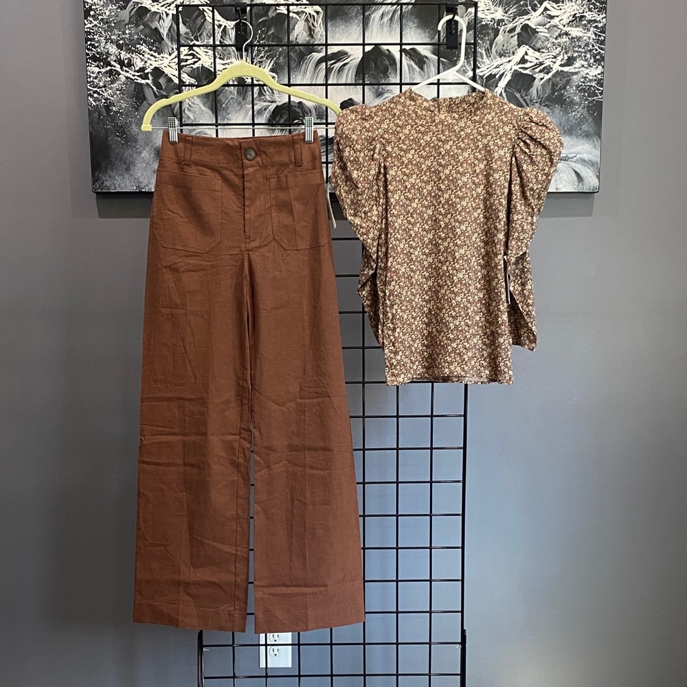 Colette beachy linen pants with blouse